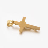 Easter Theme Hot Unisex 201 Stainless Steel Crucifix Cross Pendants, Golden, 30x17x6mm, Hole: 5x5.5mm, 6pc/Set