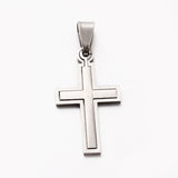 Tarnish Resistant Personalized 201 Stainless Steel Cross Pendants, Stainless Steel Color, 34x19x1.5mm, Hole: 4x9mm, 20pc/Set