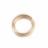 304 Stainless Steel Jump Rings, Open Jump Rings, Real 18k Gold Plated, 18 Gauge, 6x1mm, Inner Diameter: 4mm, 100pcs/Set