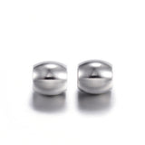 202 Stainless Steel Beads, Barrel, Stainless Steel Color, 6x6mm, Hole: 4mm, 100pcs/Set