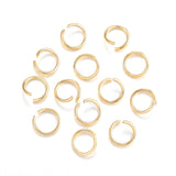 304 Stainless Steel Jump Rings, Open Jump Rings, Real 24k Gold Plated, 18 Gauge, 8x1mm, 200pcs/Set