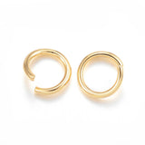 304 Stainless Steel Jump Rings, Open Jump Rings, Real 24k Gold Plated, 18 Gauge, 7x1mm, 200pcs/Set