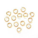 304 Stainless Steel Open Jump Rings, Metal Connectors for DIY Jewelry Crafting and Keychain Accessories, Real 18K Gold Plated, 18 Gauge, 6x1mm, 200pcs/Set