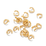 304 Stainless Steel Jump Rings, Open Jump Rings, Real 24k Gold Plated, 18 Gauge, 5x1mm, 200pcs/Set