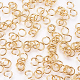 304 Stainless Steel Open Jump Rings, Metal Connectors for DIY Jewelry Crafting and Keychain Accessories, Real 24K Gold Plated, 21 Gauge, 5x0.7mm, 200pcs/Set