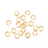 304 Stainless Steel Jump Rings, Open Jump Rings, Metal Connectors for DIY Jewelry Crafting and Keychain Accessories, Real 18k Gold Plated, 22 Gauge, 4x0.6mm, Inner Diameter: 3mm, 500pcs/Set