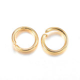 304 Stainless Steel Jump Rings, Open Jump Rings, Real 18K Gold Plated, 26 Gauge, 3x0.4mm, 500pcs/Set