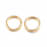 304 Stainless Steel Jump Rings, Open Jump Rings, Golden, 24 Gauge, 4x0.5mm, 500pcs/Set