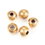 Barrel Ion Plating(IP) 304 Stainless Steel Beads, Golden, 3x2mm, Hole: 1mm, 100pc/Set