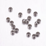 316 Surgical Stainless Steel Crimp Beads, Rondelle, Stainless Steel Color, 2x1.5mm, Hole: 1mm, 500pcs/Set