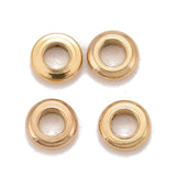 Ion Plating(IP) 304 Stainless Steel Spacer Beads, Donut, Golden, 4x1mm, Hole: 2mm, 100pc/Set