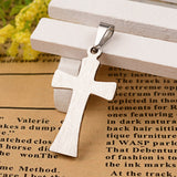 Tarnish Resistant 304 Stainless Steel Pendants, Latin Cross, Stainless Steel Color, 27.5x16x3mm, Hole: 3.5mm