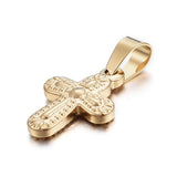 304 Stainless Steel Pendants, Cross, Golden, 19x13x3mm, Hole: 5x7mm, 10pc/Set