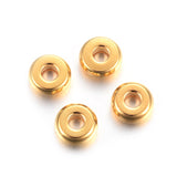 304 Stainless Steel Spacer Beads, Flat Round, Golden, 5x2mm, Hole: 1.5mm, 200pc/Set