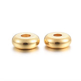 304 Stainless Steel Spacer Beads, Flat Round, Golden, 6x2.5mm, Hole: 1.8mm, 200pc/Set