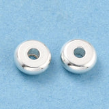 304 Stainless Steel Spacer Beads, Flat Round, Silver, 4x1.2mm, Hole: 1.2mm, 200pc/Set