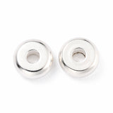 304 Stainless Steel Spacer Beads, Flat Round, Silver, 4x1.2mm, Hole: 1.2mm, 200pc/Set