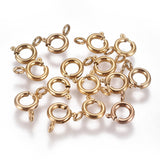 Ion Plating(IP) 304 Stainless Steel Spring Ring Clasps, Golden, 6x1.6mm, Hole: 1.6mm, 5pcs/Set