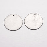 Tarnish Resistant 304 Stainless Steel Pendants, Stamping Blank Tag Pendants, Flat Round, Stainless Steel Color, 23x1mm, Hole: 1.5mm, 100pc/Set