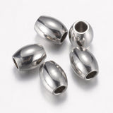 Tarnish Resistant 304 Stainless Steel Spacer Beads, Barrel, Stainless Steel Color, 5x4mm, Hole: 1.8mm, 100pc/Set