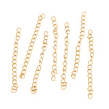 Ion Plating(IP) 304 Stainless Steel Chain Extenders, Golden, 47~53x3mm, 20Strands/Set