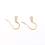 Ion Plating(IP) 304 Stainless Steel French Earring Hooks, with Horizontal Loop, Flat Earring Hooks, Golden, 14x17x2mm, Hole: 2mm, 20 Gauge, Pin: 0.8mm, 20pc/Set