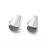 Tarnish Resistant 304 Stainless Steel Folding Crimp Ends, Fold Over Crimp Cord Ends, Stainless Steel Color, 7x5x6mm, Inner Diameter: 6x5mm, 50pc/Set