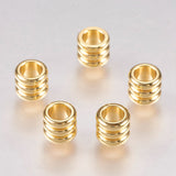 201 Stainless Steel Beads, Column, Golden, 5x4.5mm, Hole: 3mm, 100pc/Set