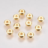 304 Stainless Steel Spacer Beads, Rondelle, Real 18k Gold Plated, 5x2mm, Hole: 1.5mm, 100pcs/Set