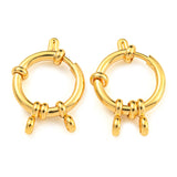 304 Stainless Steel Spring Ring Clasps, Ring, Real 24K Gold Plated, 18x4.5mm, Hole: 2.5mm, 10pc/Set