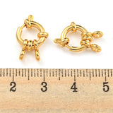 304 Stainless Steel Spring Ring Clasps, Ring, Real 24K Gold Plated, 10x4mm, Hole: 2.5mm, 10pc/Set