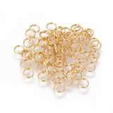 304 Stainless Steel Split Rings, Double Loops Jump Rings, Real 18k Gold Plated, 5x1mm, Inner Diameter: 4mm, 500pc/Set