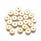 Ion Plating(IP) 304 Stainless Steel Spacer Beads, Flat Round, Golden, 6x0.8mm, Hole: 1mm, 20pc/Set