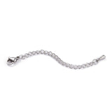 Tarnish Resistant 304 Stainless Steel Chain Extender, with Lobster Claw Clasps and Bead Tips, Stainless Steel Color, 68.5mm, Link: 4x2.8x0.5mm, Clasp: 9.3x6x3mm, 50pc/Set