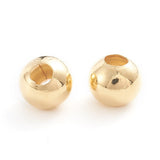 304 Stainless Steel Beads, Hollow Round, Golden, 5x4.5mm, Hole: 1.8mm,  200pcs/bag