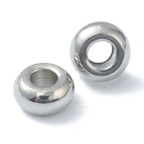 Non-Tarnish 202 Stainless Steel Spacer Beads, Flat Round, Stainless Steel Color, 3x1.5mm, Hole: 1.2mm, 200pc/Set