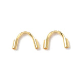 304 Surgical Stainless Steel Wire Guardian and Protectors, Real 18K Gold Plated, Hole: 0.8mm, 4.5~4.6x6~6.7x1.4mm, 100pc/Set