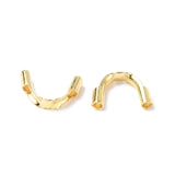 304 Surgical Stainless Steel Wire Guardian and Protectors, Real 18K Gold Plated, Hole: 0.8mm, 4.5~4.6x6~6.7x1.4mm, 100pc/Set