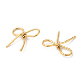 304 Stainless Steel Pendants, Bowknot Charm, Real 18K Gold Plated, 19x21x4.5mm, Hole: 8x5.5mm, 20pc/Set