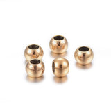 Ion Plating(IP) 304 Stainless Steel Beads, Rondelle, Golden, 2.5x1.8mm, Hole: 1.2mm, 100pc/Set