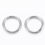 Tarnish Resistant 304 Stainless Steel Jump Rings, Open Jump Rings, Stainless Steel Color, 20 Gauge, 6x0.8mm, Inner Diameter: 4.5mm, 1000pc/Set