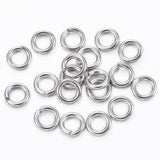 304 Stainless Steel Jump Rings, Open Jump Rings, Stainless Steel Color, 18 Gauge, 5x1mm, Inner Diameter: 3mm, 1000pcs/Set