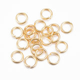 304 Stainless Steel Jump Rings, Open Jump Rings, Golden, 20 Gauge, 5x0.8mm, Inner Diameter: 3.5mm, 1000pc/Set