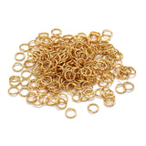 304 Stainless Steel Jump Rings, Open Jump Rings, Real 18k Gold Plated, 24 Gauge, 4x0.5mm, Inner Diameter: 3mm, 1000pc/Set