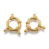 304 Stainless Steel Spring Ring Clasps, Long-Lasting Plated, Real 24K Gold Plated, 23x14x4mm, Hole: 2.5mm, 10pc/Set