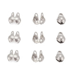 Tarnish Resistant 316 Surgical Stainless Steel Bead Tips, Calotte Ends, Clamshell Knot Cover, 6x4mm, Hole: 0.5mm, 200pc/Set