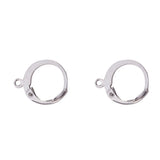 304 Stainless Steel Leverback Earring Findings, with Loop, Stainless Steel Color, 14.5x12x2mm, Hole: 1mm, 100pcs/Set