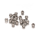 Tarnish Resistant Round 304 Stainless Steel Spacer Beads, Stainless Steel Color, 5mm, Hole: 1.5mm, 200pc/Set