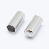 Tarnish Resistant 304 Stainless Steel Cord Ends, End Caps, Column, Stainless Steel Color, 7x3mm, Inner Diameter: 2.5mm, 20pc/Set