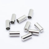 Tarnish Resistant 304 Stainless Steel Cord Ends, End Caps, Column, Stainless Steel Color, 7x3mm, Inner Diameter: 2.5mm, 20pc/Set